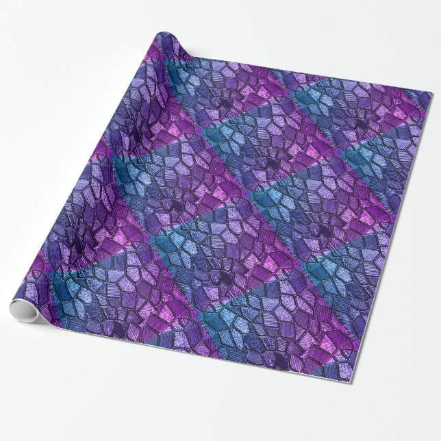 Papel ultravioleta de vidrio mosaico (Desenrollado)