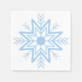 Papel un lindo copo de nieve en la servilleta