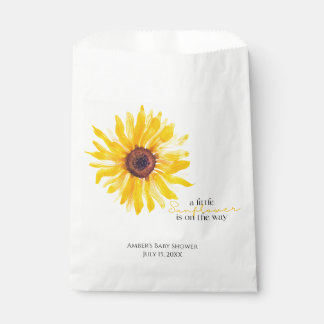 Papel Un pequeño girasol en la ruta de la bolsa de favor