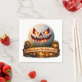 Papel una servilleta espeluznante de Halloween