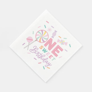 Papel Una servilleta para almuerzo de cumpleaños dulce