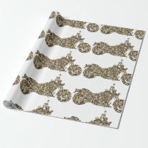Papel único inusual de envoltura de motocicleta