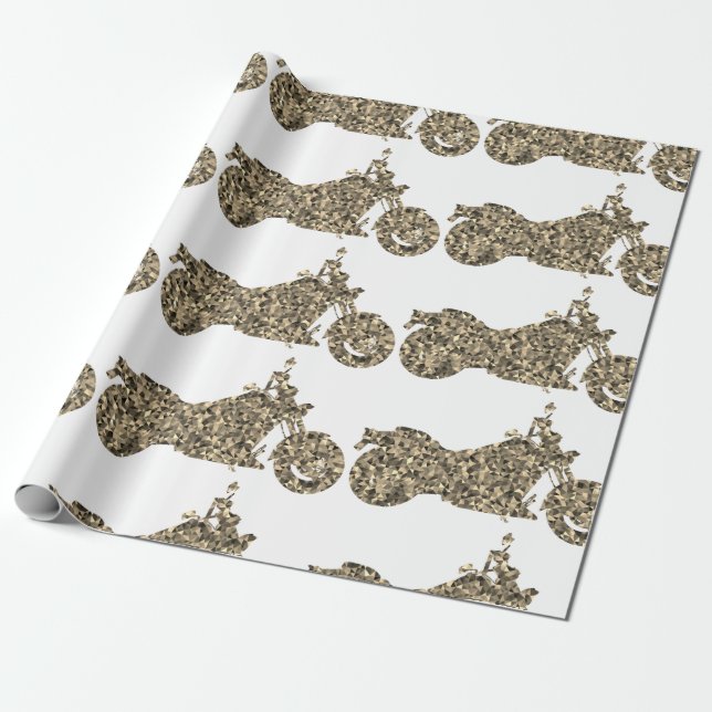 Papel único inusual de envoltura de motocicleta (Desenrollado)