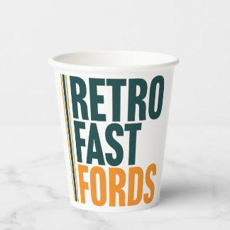 Papel Vasos de Evento Desechables Retro Fast Fords