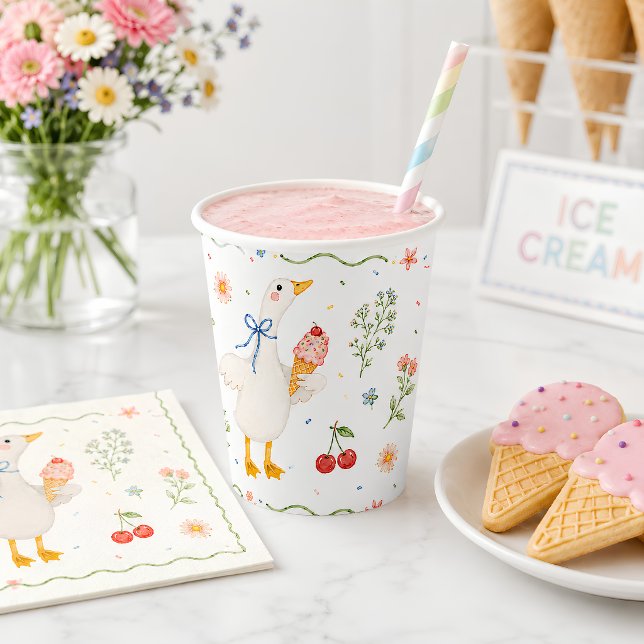 Papel Vasos para Cumpleaños de Bebé con Helado Silly Goo (Subido por el creador)