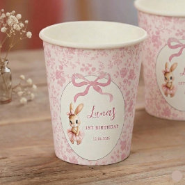 Papel Vasos Personalizados para Fiesta de Cumpleaños Núm