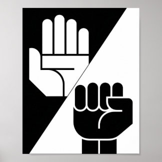 Papel Vence a Piedra – Arte minimalista en blanco 