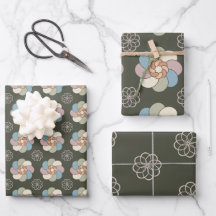 Papel vintage de envoltura floral