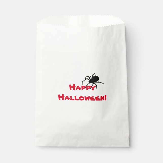 Papel Viuda negra, bolsa de favor de Halloween (Anverso)