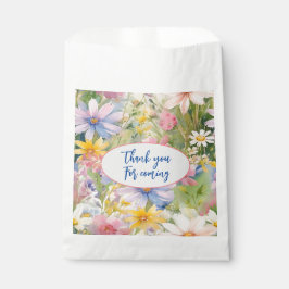 Papel Watercolor Flores silvestres Bolsa de Favor de Duc
