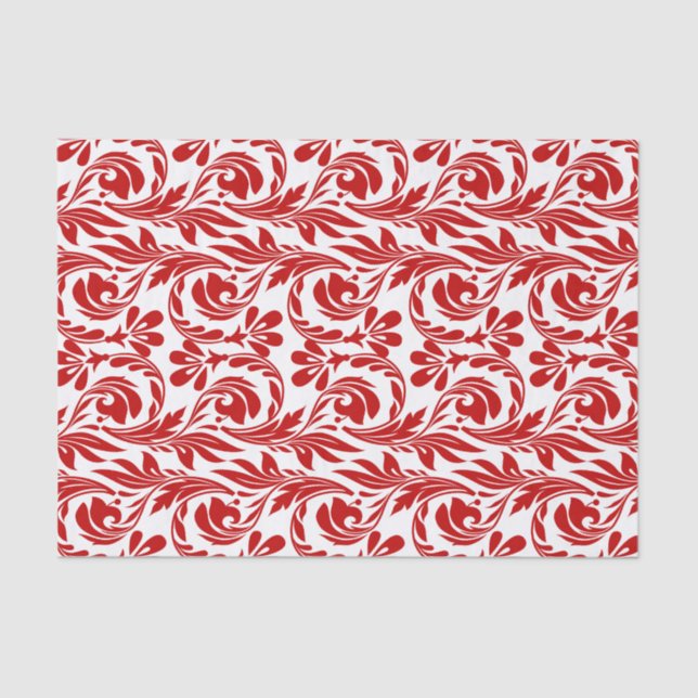 PAPEL Waves-Red-White-TISSUE WRAP (Anverso)