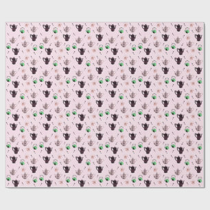 Papel wraping del modelo de la tetera