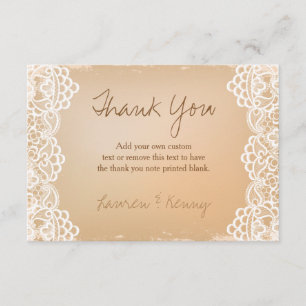 Papel y cordón, gracias las tarjetas