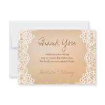 Papel y cordón, gracias las tarjetas