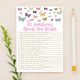 Papelería 20 Preguntas Sobre El Juego De La Ducha Bridal