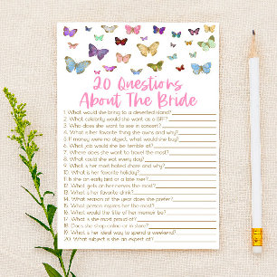 Papelería 20 Preguntas Sobre El Juego De La Ducha Bridal