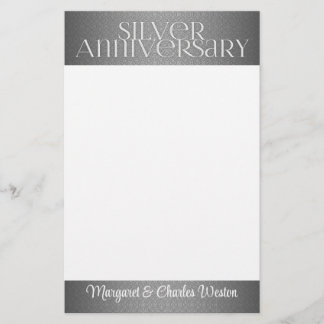 Papelería 25.º Personalizado de Annivserario Boda de Plata