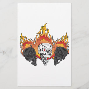 Papelería 3.ª copia de calaveras inflamantes