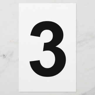 Papelería 3 - número tres