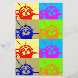 Papelería 4 Color Pop Art Lady Liberty