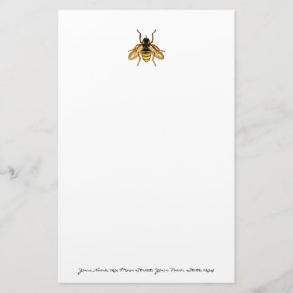 Papelería Abeja amarilla y negra del vintage