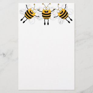 Papelería Abeja de tres dibujos animados