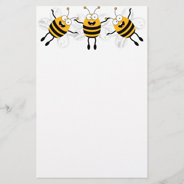 Papelería Abeja de tres dibujos animados (Anverso)