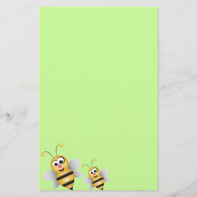 Papelería Abeja del dibujo animado (Anverso)