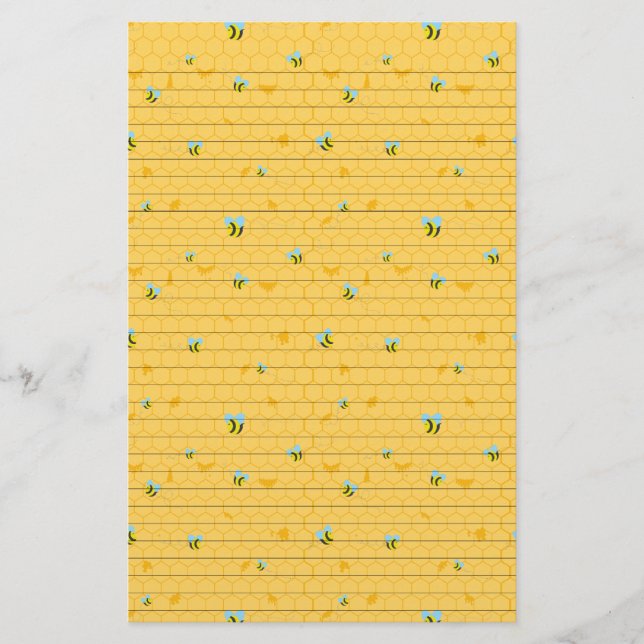 Papelería Abejas y efectos de escritorio alineados panal (Anverso)