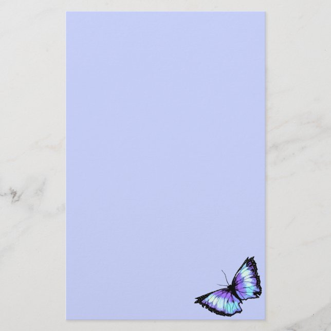 Papelería "Abismo" (mariposa azul) (Anverso)