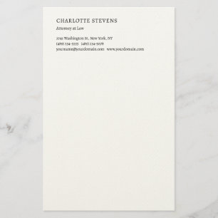 Papelería Abogado Elegante Minimalista Simple
