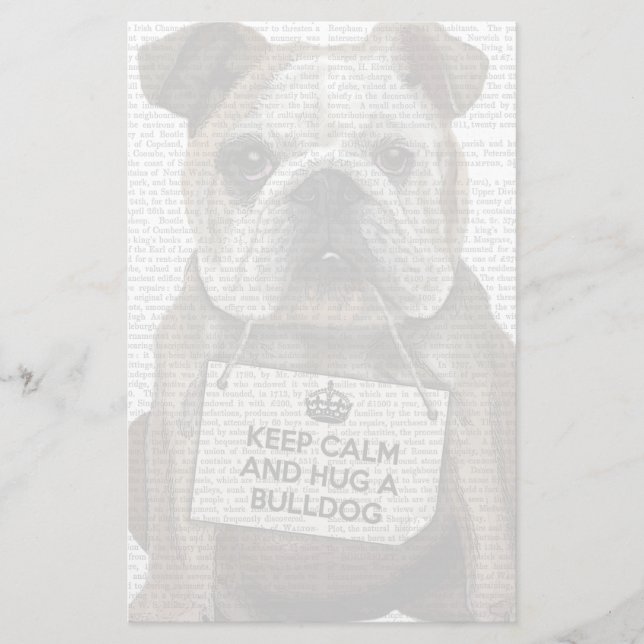 Papelería Abrazo de Bulldog (Anverso)