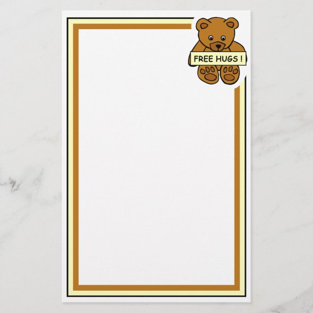 Papelería Abrazos gratis estacionarios, personalizable (Anverso)