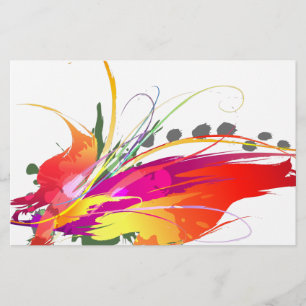 Papelería Abstracto de las pestañas de pintura del paraíso