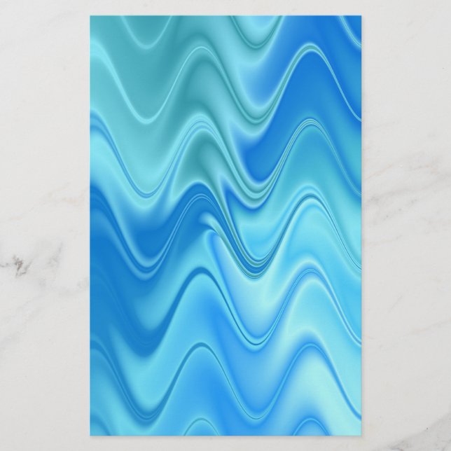 Papelería Abstracto Ondulado Azul (Anverso)