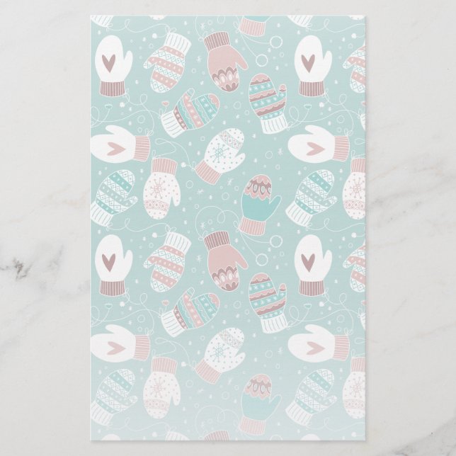 Papelería Acogedores Navidades de invierno miden el patrón e (Anverso)