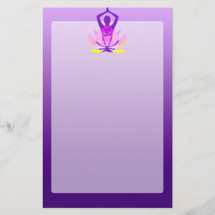 Papelería Actitud vibrante de la yoga de OM Lotus de la
