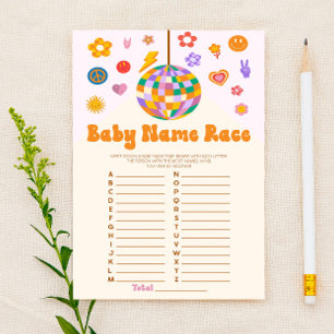 Papelería Actividad de juego de Baby Shower de la carrera de