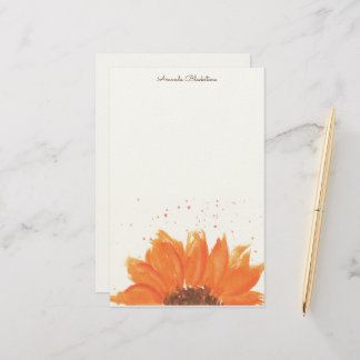 Papelería Acuarela de girasol