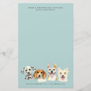 Papelería Acuarela del perro del negocio del mascota que se