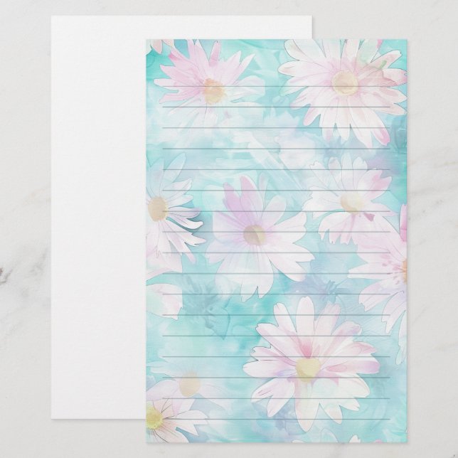 Papelería Acuarela Floral (Anverso / Reverso)