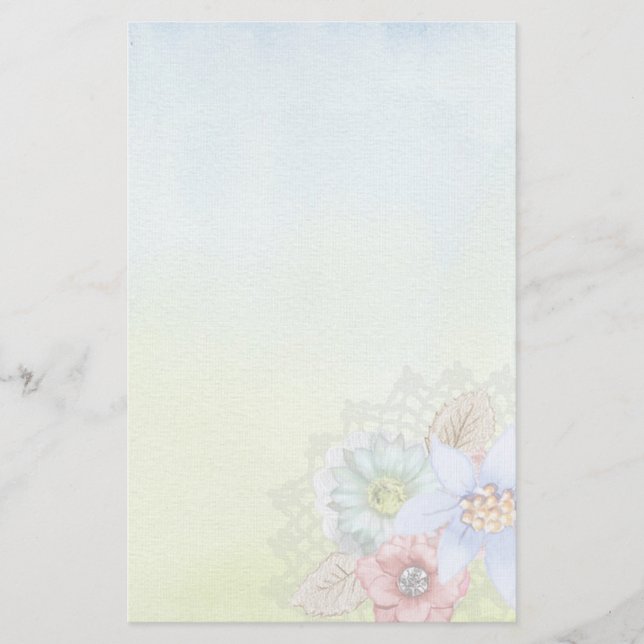 Papelería Acuarela y Flores (Anverso)