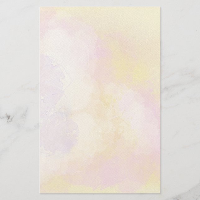 Papelería Acuarelas abstractas - fondo anaranjado (Anverso)