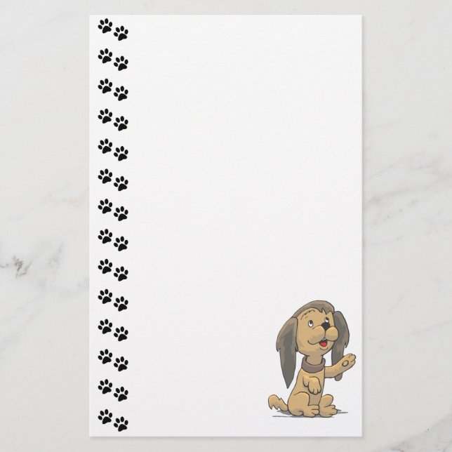 Papelería Adorable Sitting Up Stationery (Anverso)