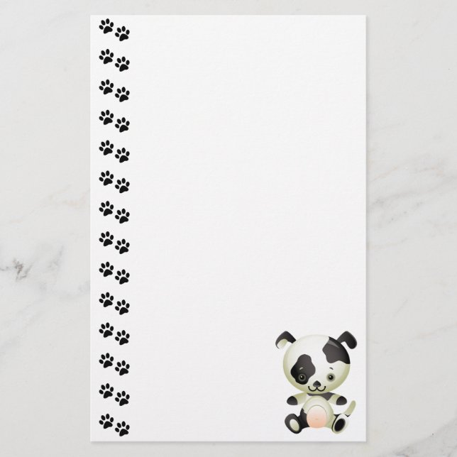 Papelería Adorable Stationery De Cachorros (Anverso)