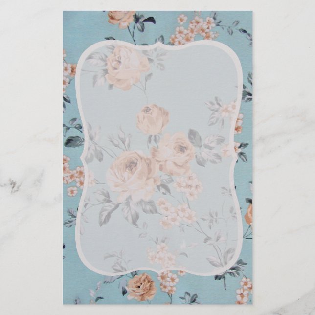 Papelería Adorando flores - Stationery (Anverso)