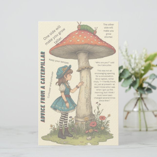 Papelería Advice from a Caterpillar Wonderland Stationery (Anverso de pie)