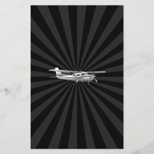 Papelería Aeronaves Cessna Silhouette Flying Black Burst