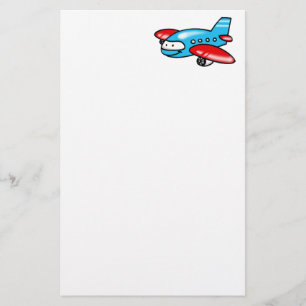 Papelería aeroplano del dibujo animado