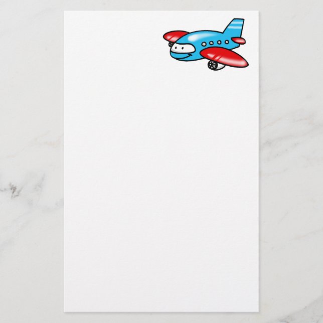 Papelería aeroplano del dibujo animado (Anverso)